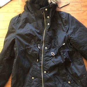 H&M maternity coat black L EUC